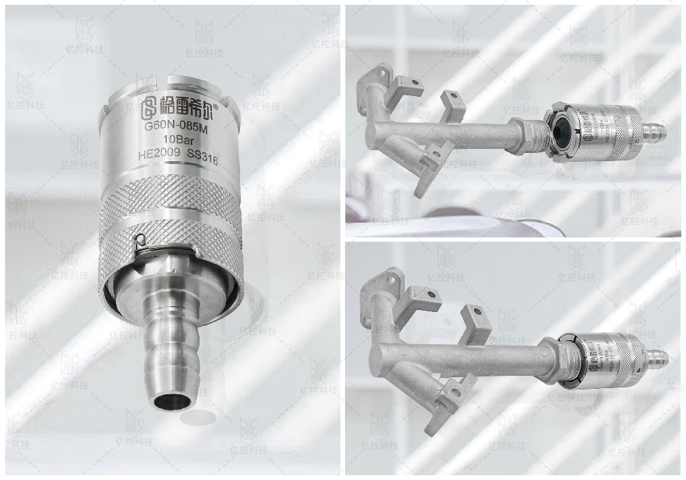 格雷希爾定制款G60N-085M密封測試接頭，解決萬家樂燃?xì)庠瞠M小操作空間的密封難題
